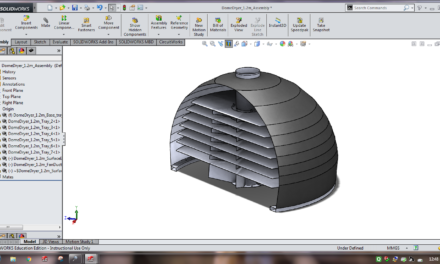 3D Design and Visualisation of Dome dryer v 2.0