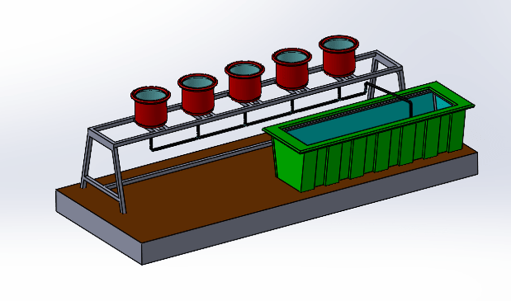 Flood and Drain Hydroponics.