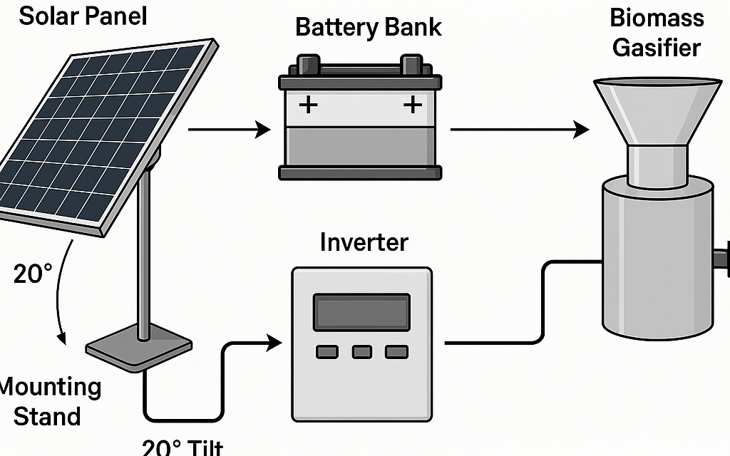 DESIGNING AN INTEGRATED SOLAR PANEL AND INVERTER SYSTEM FOR A BIOMASS GASIFIER